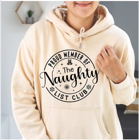 Proud Member of the naughty list club hoodie